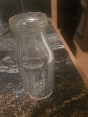 Clear Glass Milk Bottle Vase - Home Accents